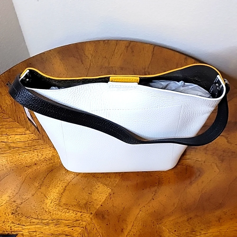 botkier Convertible Bucket Leather Bag, Turmeric Combo, NWT